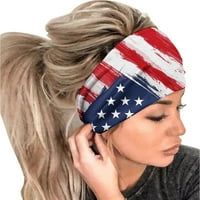 + Trake za glavu za žensku kosu, Ženska Moda, elastična traka za glavu s printom za Dan neovisnosti, traka za