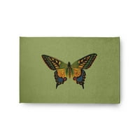 24 36 Jednostavno tratinčica šarenih leptira Swallowtail Novelty Chenille Area prostira, jabučna zelena