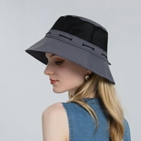Ženski šešir za sunčanje, šešir za plažu širokog oboda, podesivi šešir s kantom, ljetni šeširi