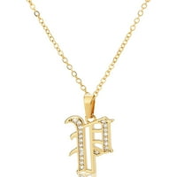Početna ogrlica sterlings srebrno slovo privjesak abeceda ogrlica za žene početne ogrlice ogrlice za žene i djevojke