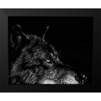 Chapman, Julie T. Black Modern Framed muzejski umjetnički tisak pod nazivom - Screshboard Wolf I
