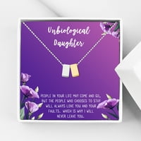 Anavia Unbiološka kćerka nakit, poklon za ogrlicu za očuh, bonus kćeri za rođendan, poklon s mamama: [srebrna