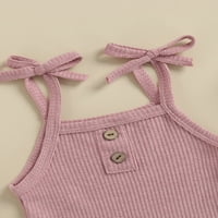 Kiapeise novorođenčet za bebe djevojčice ljetna odjeća suspender vrhovi romper i vezni kratke hlače odijelo set
